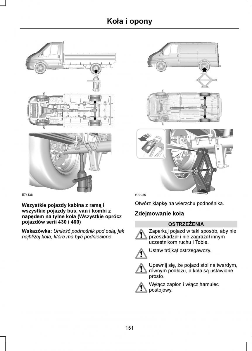 manual  Ford Transit VII 7 instrukcja / page 153