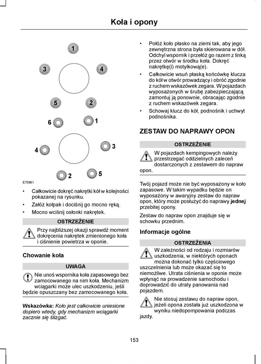 manual  Ford Transit VII 7 instrukcja / page 155