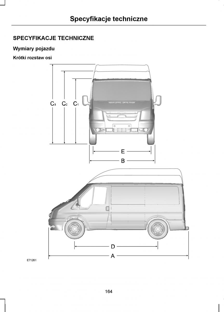 manual  Ford Transit VII 7 instrukcja / page 166