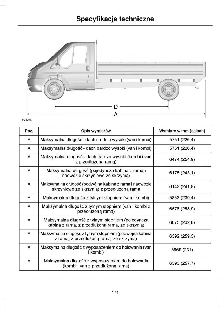 Ford Transit VII 7 instrukcja obslugi / page 173