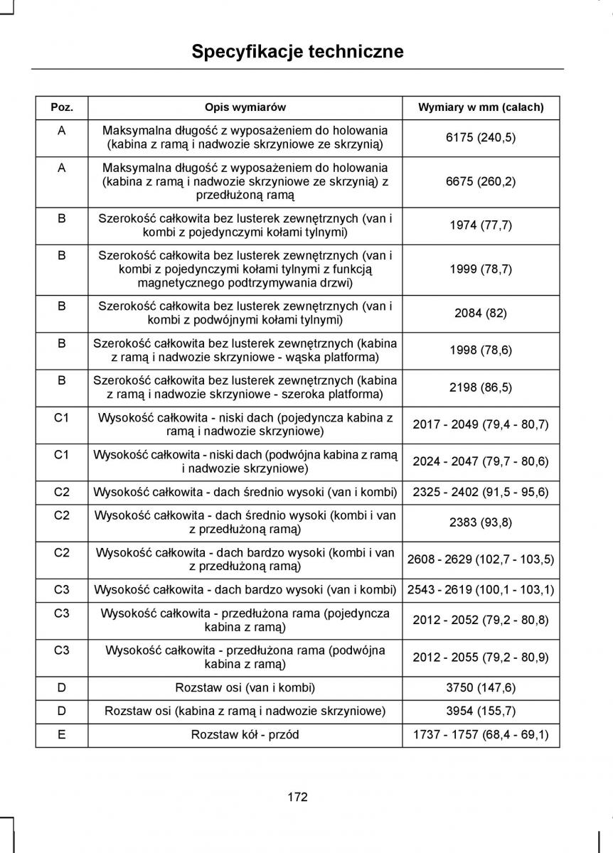 manual  Ford Transit VII 7 instrukcja / page 174