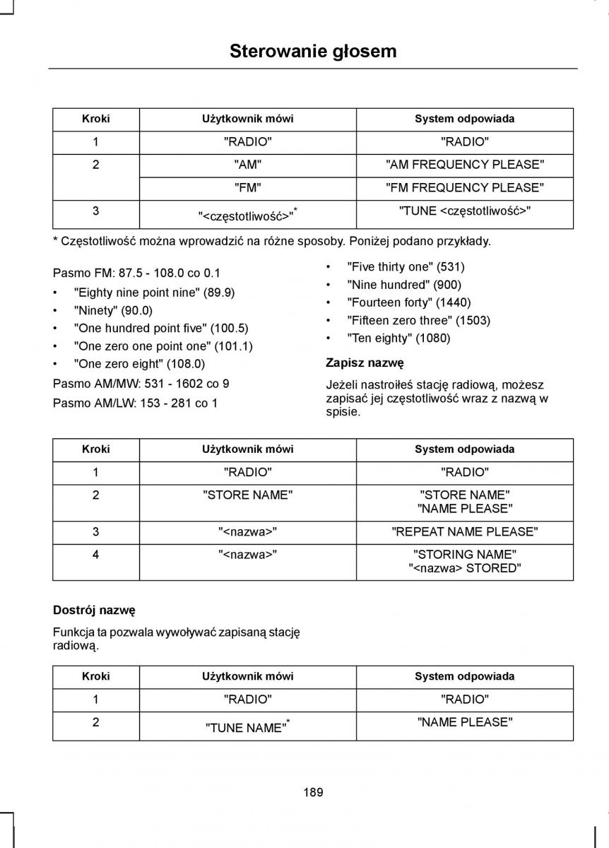 manual  Ford Transit VII 7 instrukcja / page 191