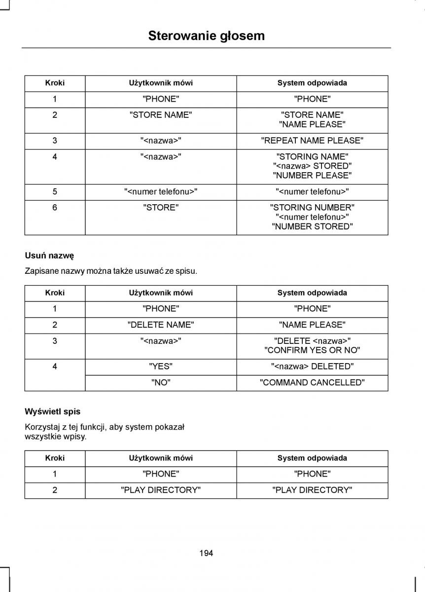 manual  Ford Transit VII 7 instrukcja / page 196