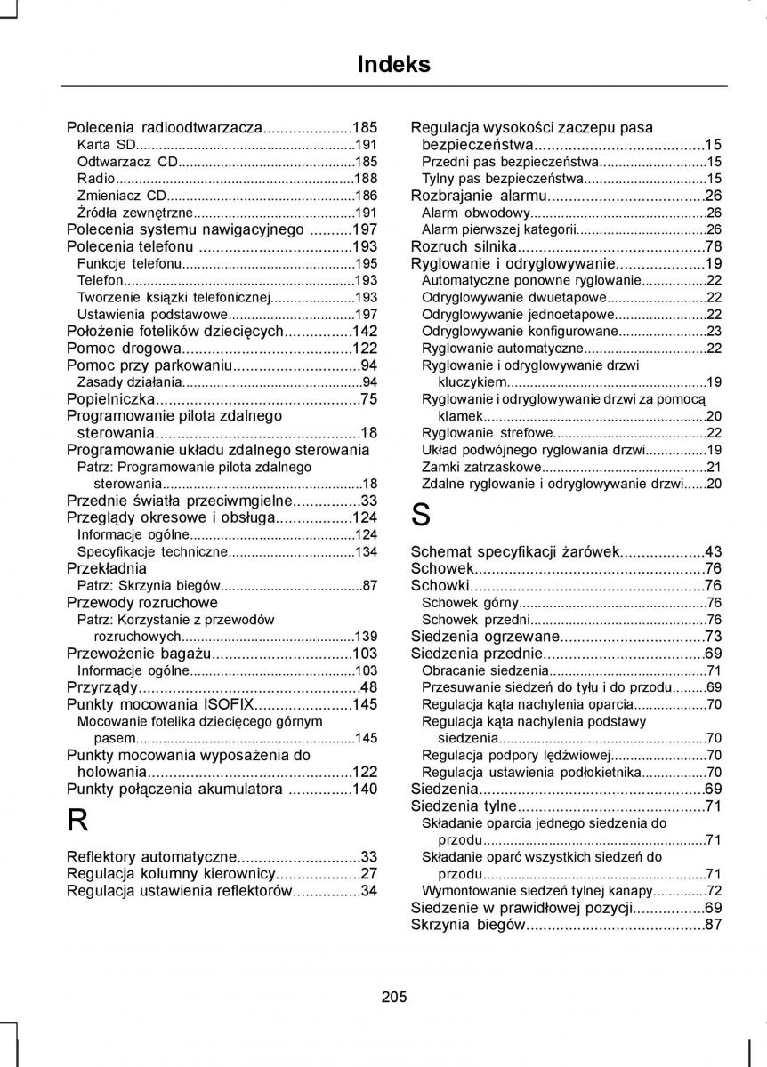 manual  Ford Transit VII 7 instrukcja / page 207