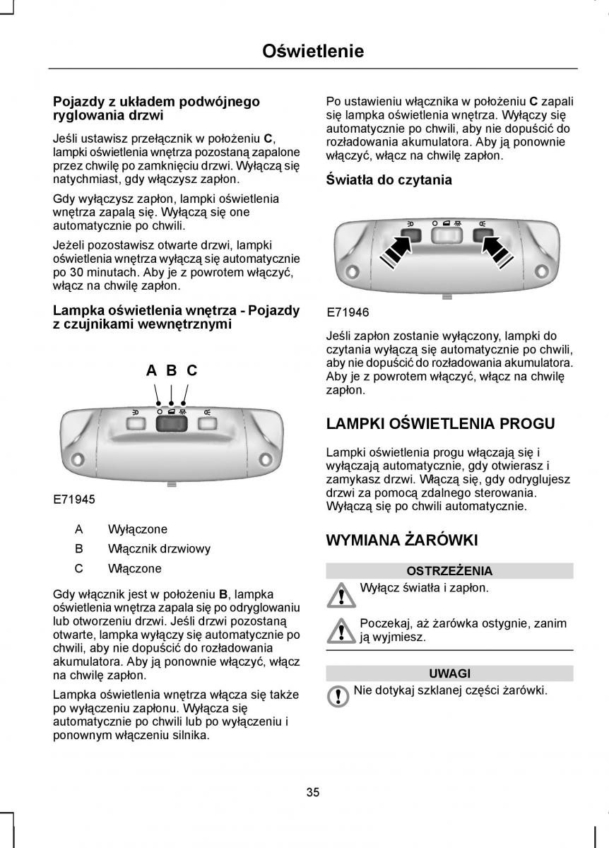 manual  Ford Transit VII 7 instrukcja / page 37