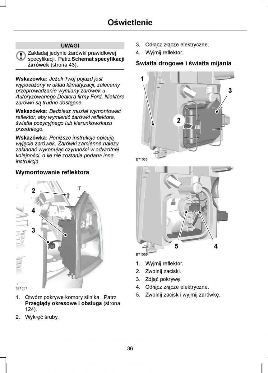 Ford Transit VII 7 instrukcja obslugi / page 38