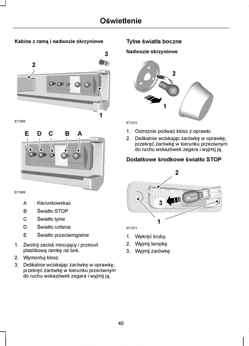 manual  Ford Transit VII 7 instrukcja / page 42