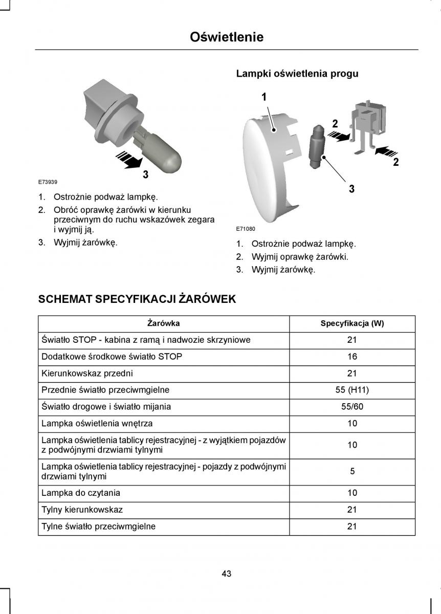 manual  Ford Transit VII 7 instrukcja / page 45