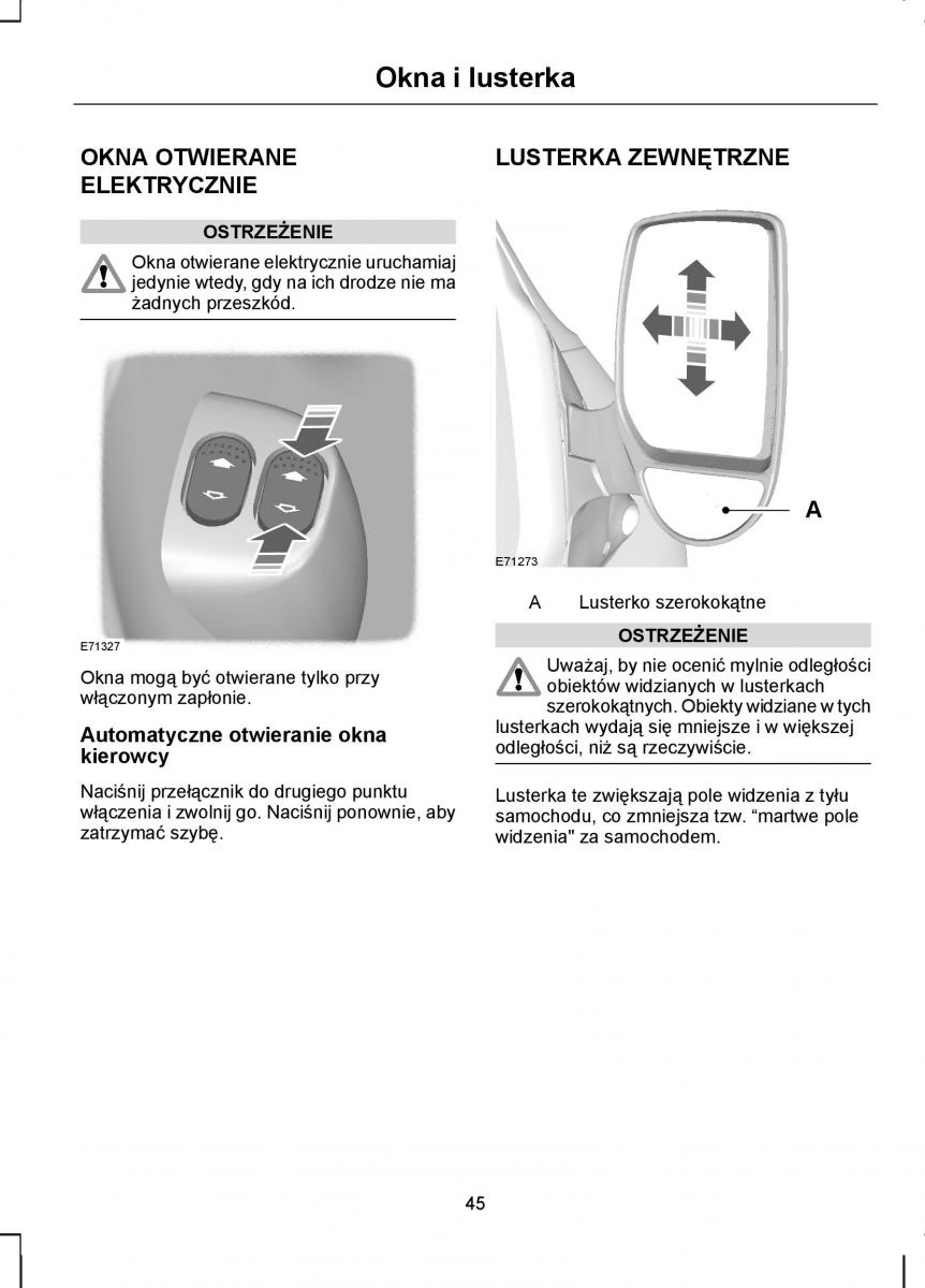 manual  Ford Transit VII 7 instrukcja / page 47