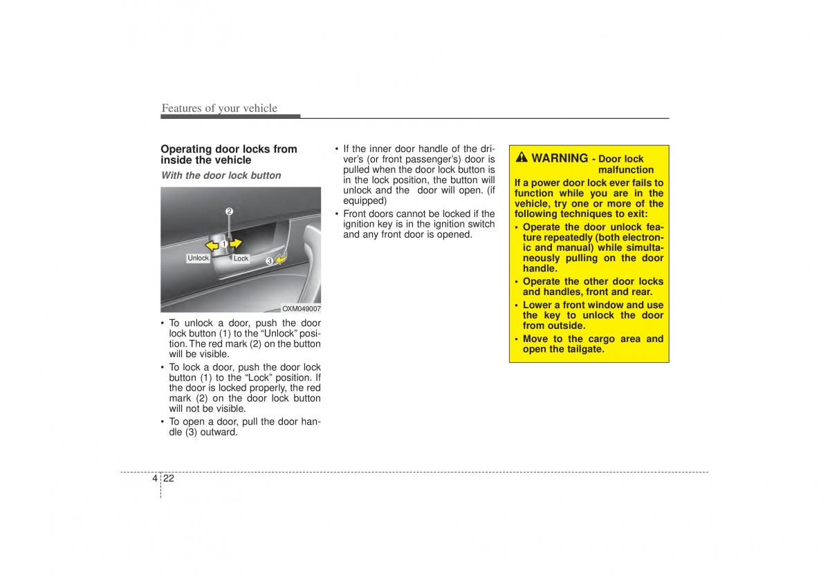 Kia Sorento II 2 owners manual / page 113