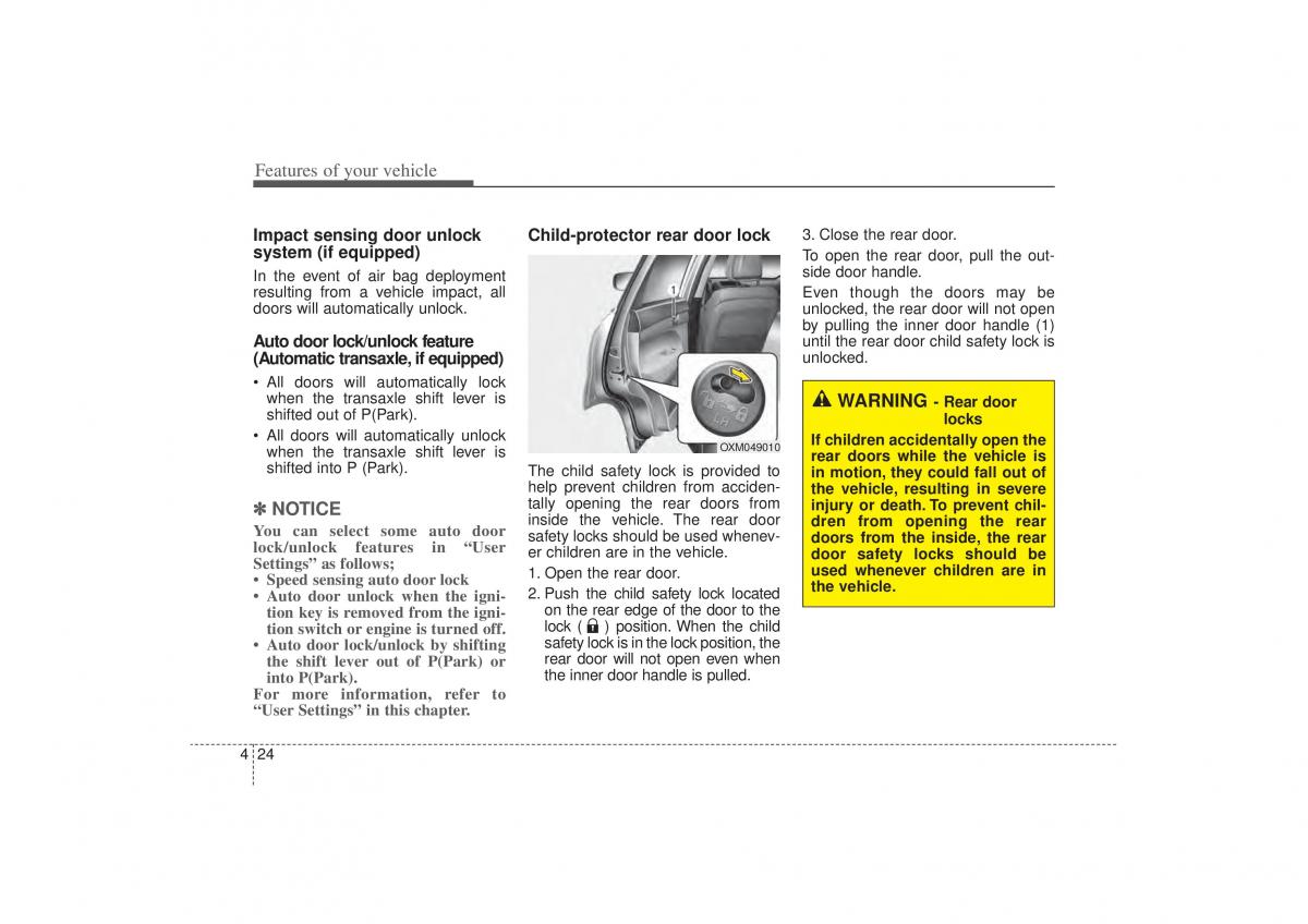 Kia Sorento II 2 owners manual / page 115