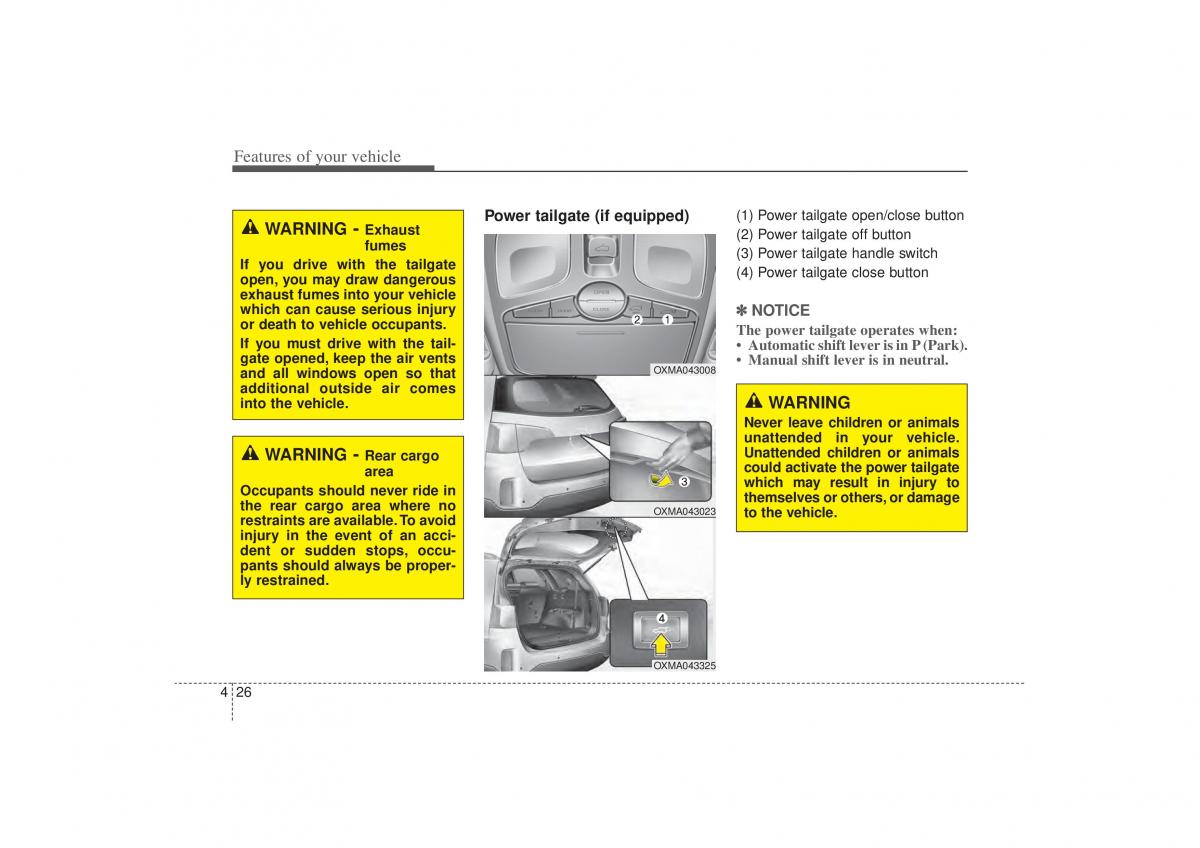 Kia Sorento II 2 owners manual / page 117