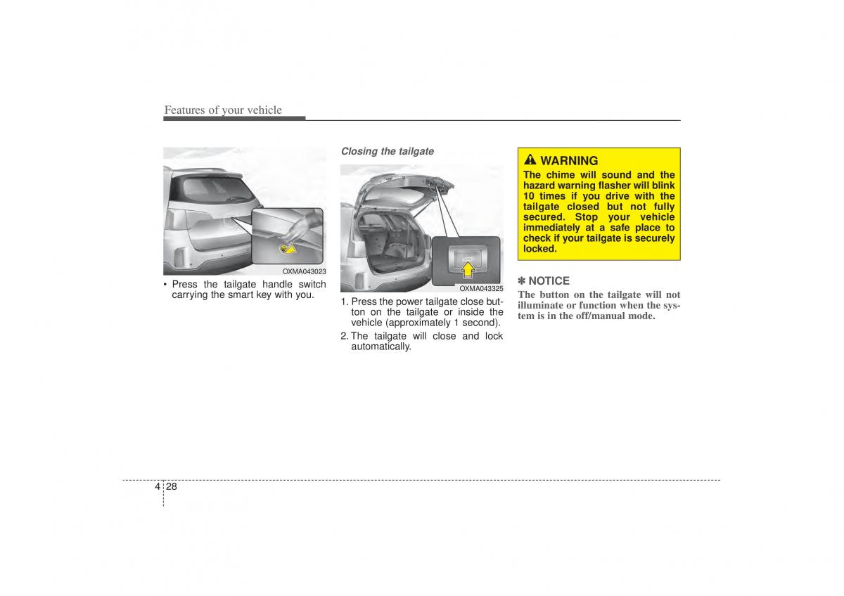 Kia Sorento II 2 owners manual / page 119