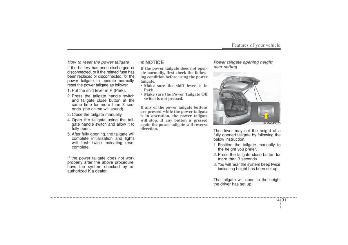 Kia Sorento II 2 owners manual / page 122