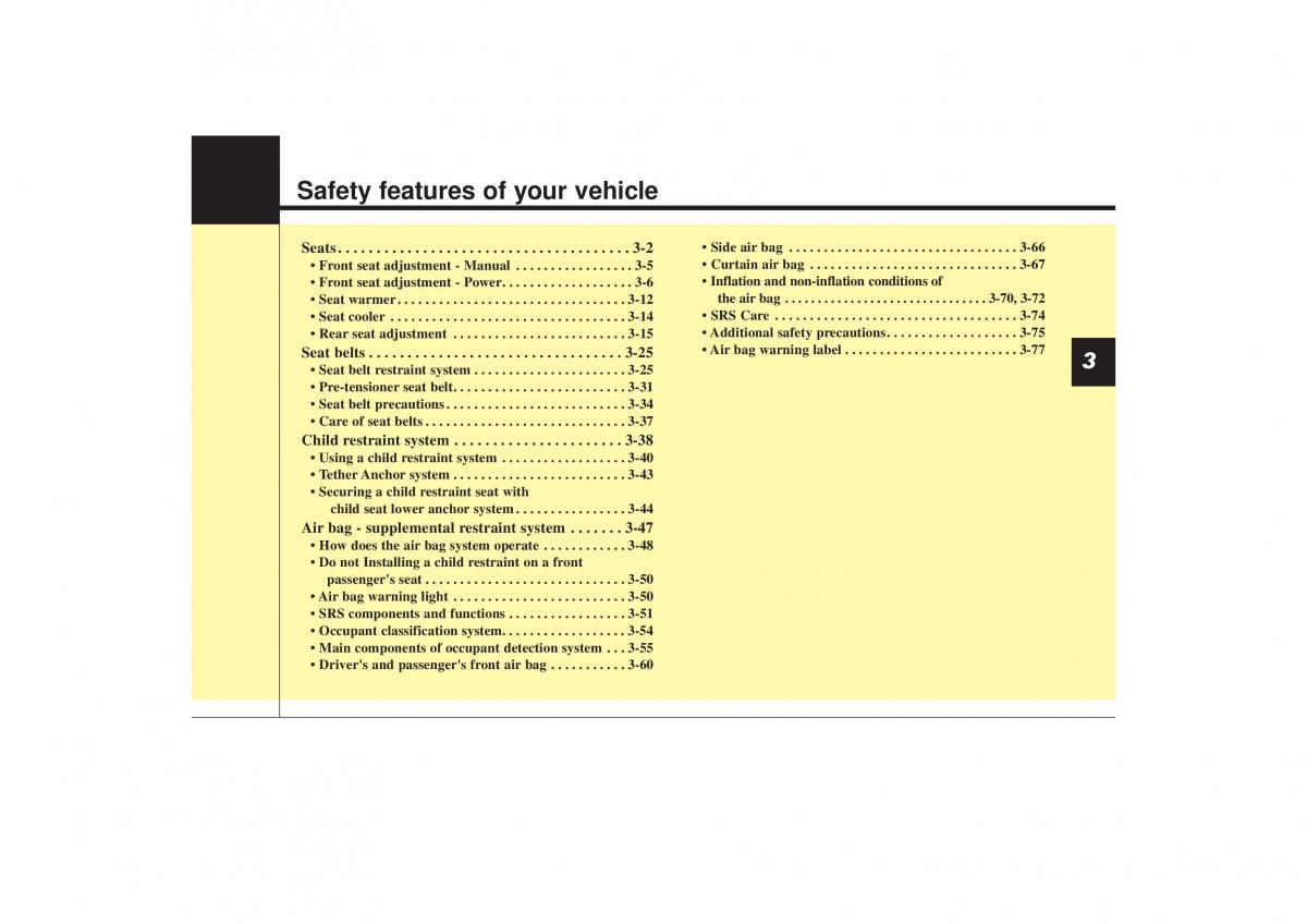 Kia Sorento II 2 owners manual / page 15