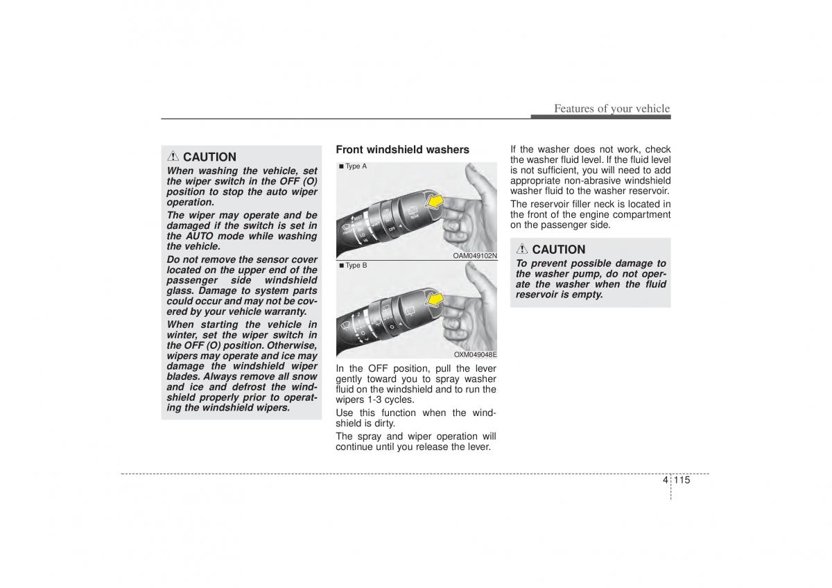 Kia Sorento II 2 owners manual / page 206