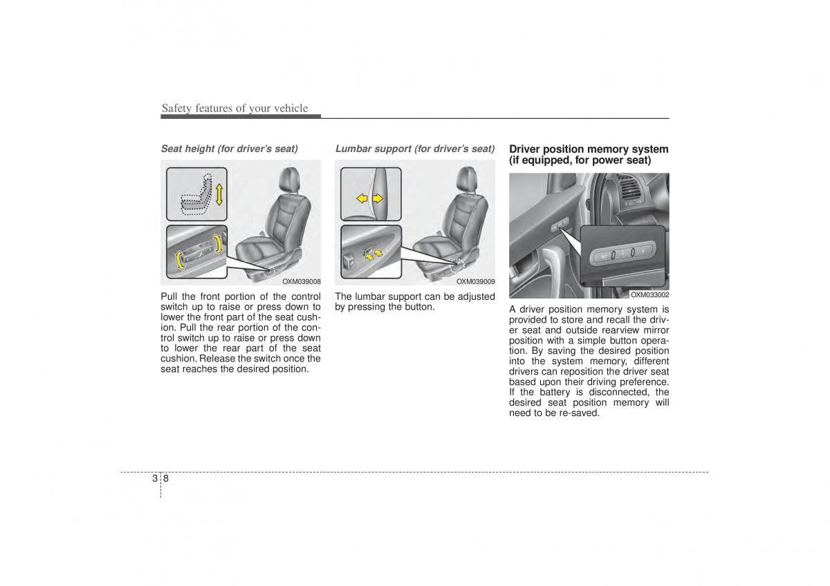 Kia Sorento II 2 owners manual / page 22