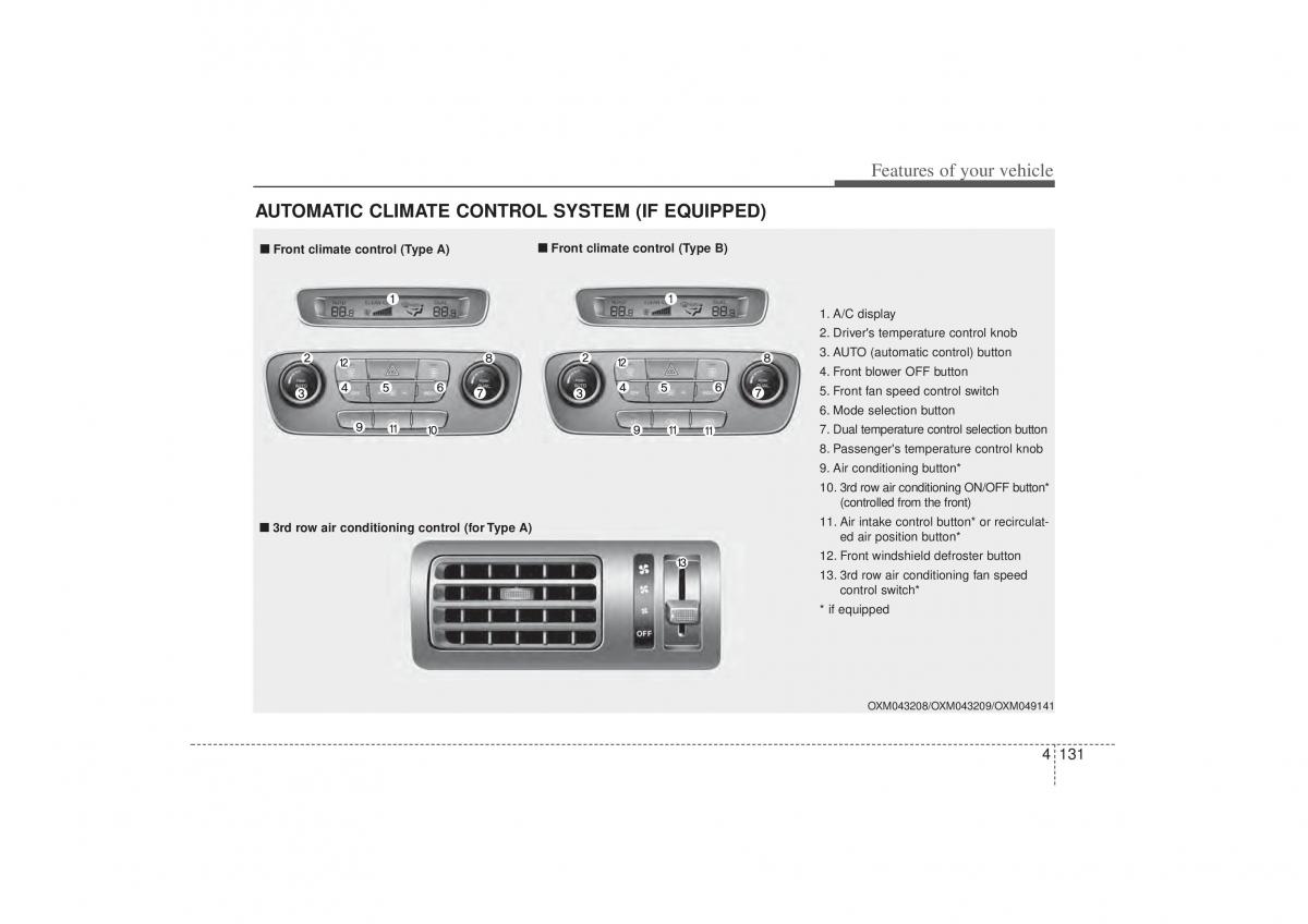 Kia Sorento II 2 owners manual / page 222