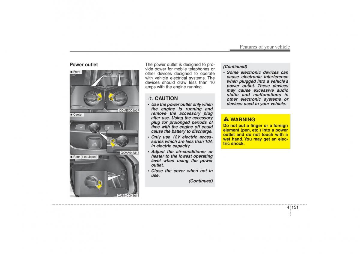 Kia Sorento II 2 owners manual / page 242