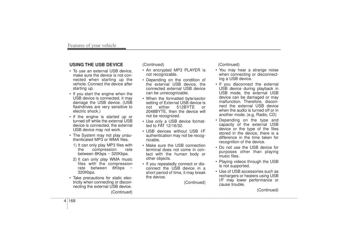 Kia Sorento II 2 owners manual / page 259