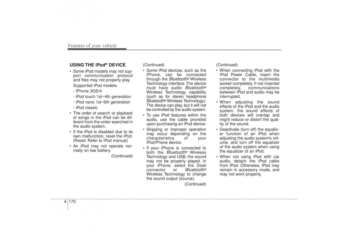 Kia Sorento II 2 owners manual / page 261