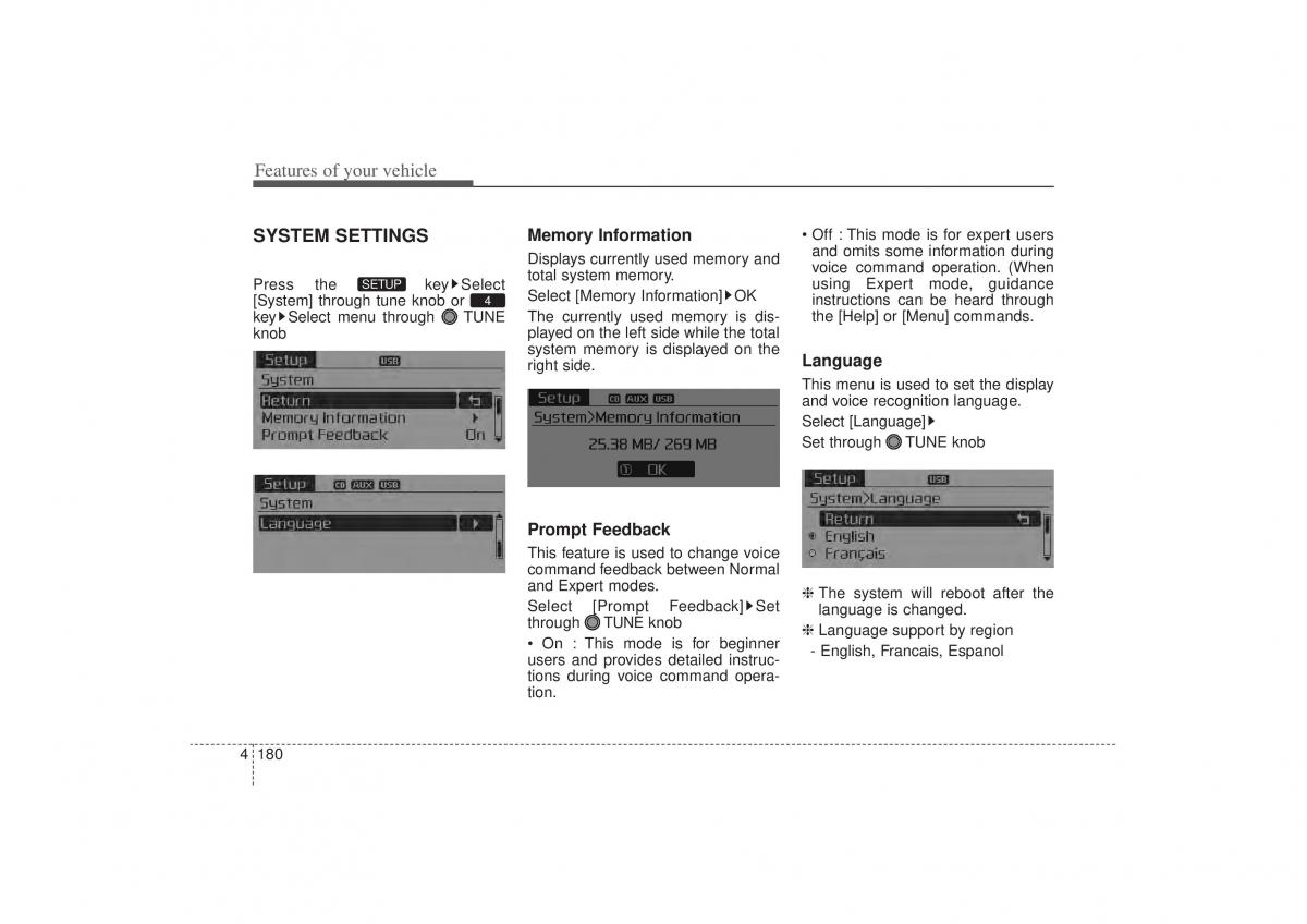 Kia Sorento II 2 owners manual / page 271