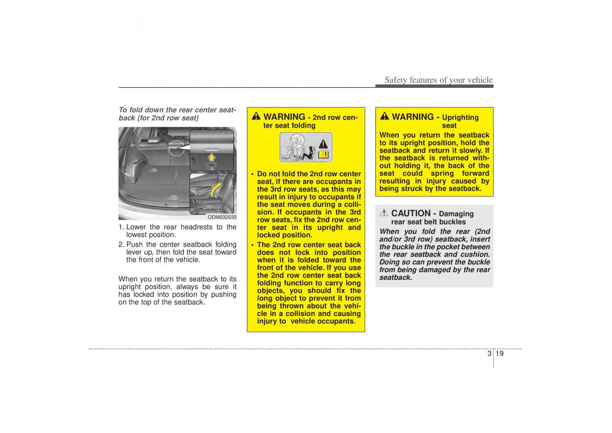 Kia Sorento II 2 owners manual / page 33