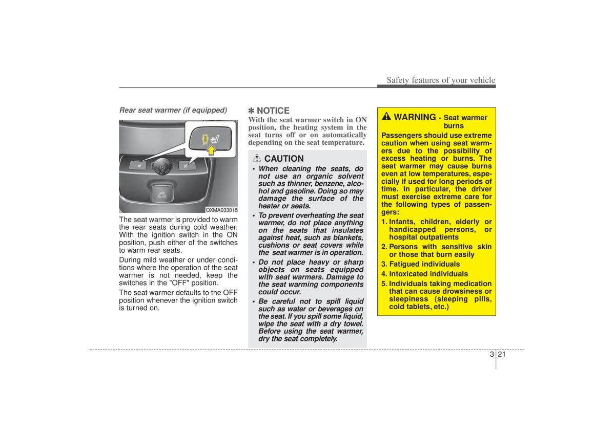 Kia Sorento II 2 owners manual / page 35