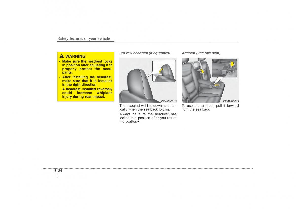 Kia Sorento II 2 owners manual / page 38