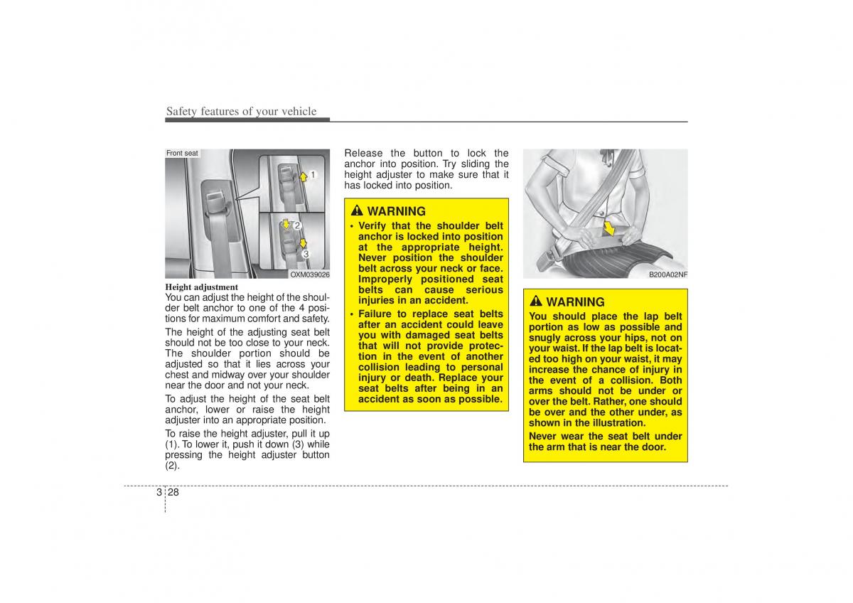 Kia Sorento II 2 owners manual / page 42