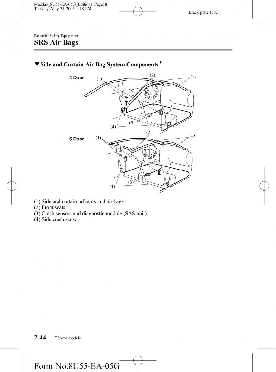 Mazda 3 I 1 owners manual / page 58