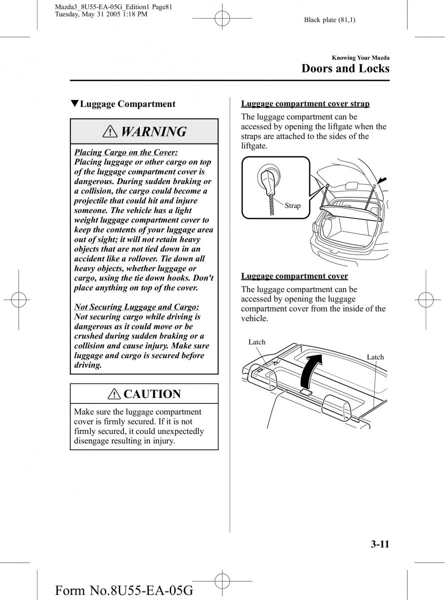 Mazda 3 I 1 owners manual / page 81