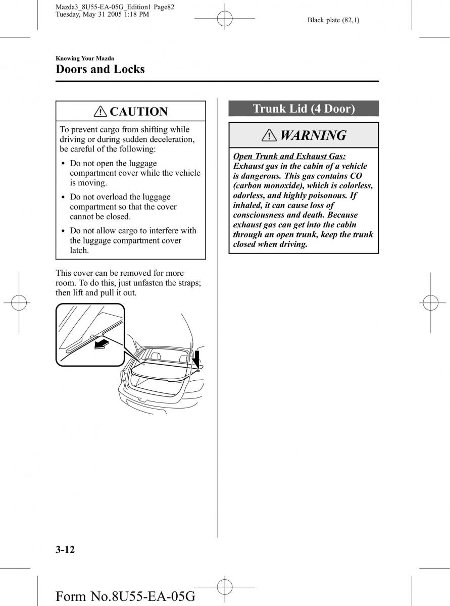 Mazda 3 I 1 owners manual / page 82