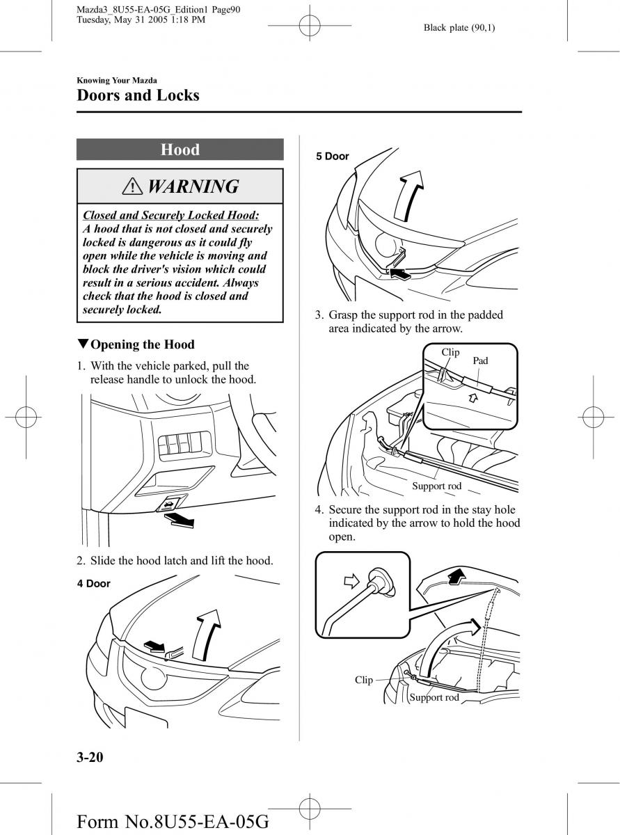 Mazda 3 I 1 owners manual / page 90