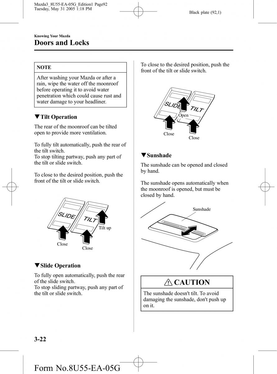 Mazda 3 I 1 owners manual / page 92