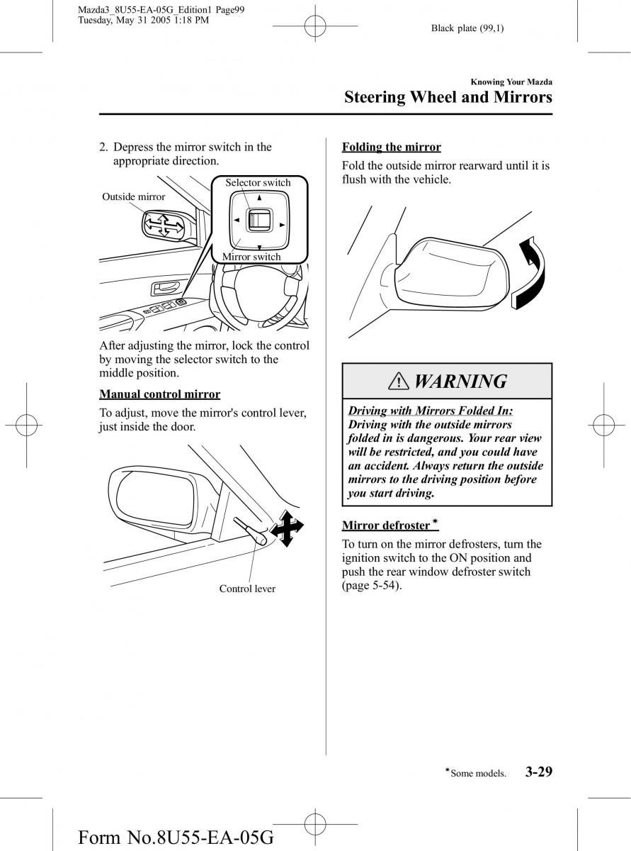 Mazda 3 I 1 owners manual / page 99