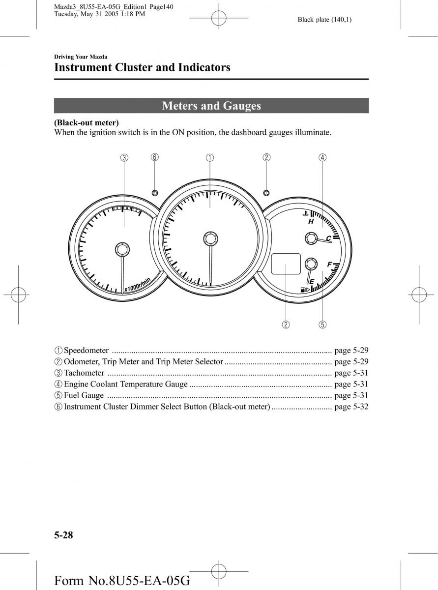 Mazda 3 I 1 owners manual / page 140