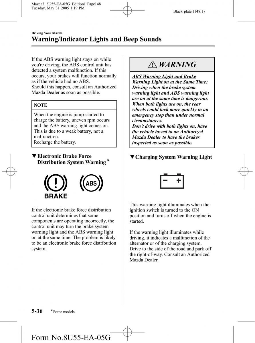 Mazda 3 I 1 owners manual / page 148