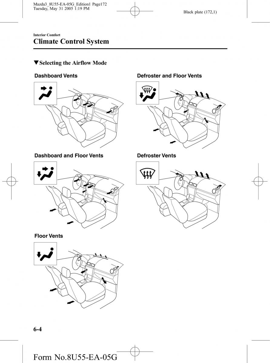 Mazda 3 I 1 owners manual / page 172