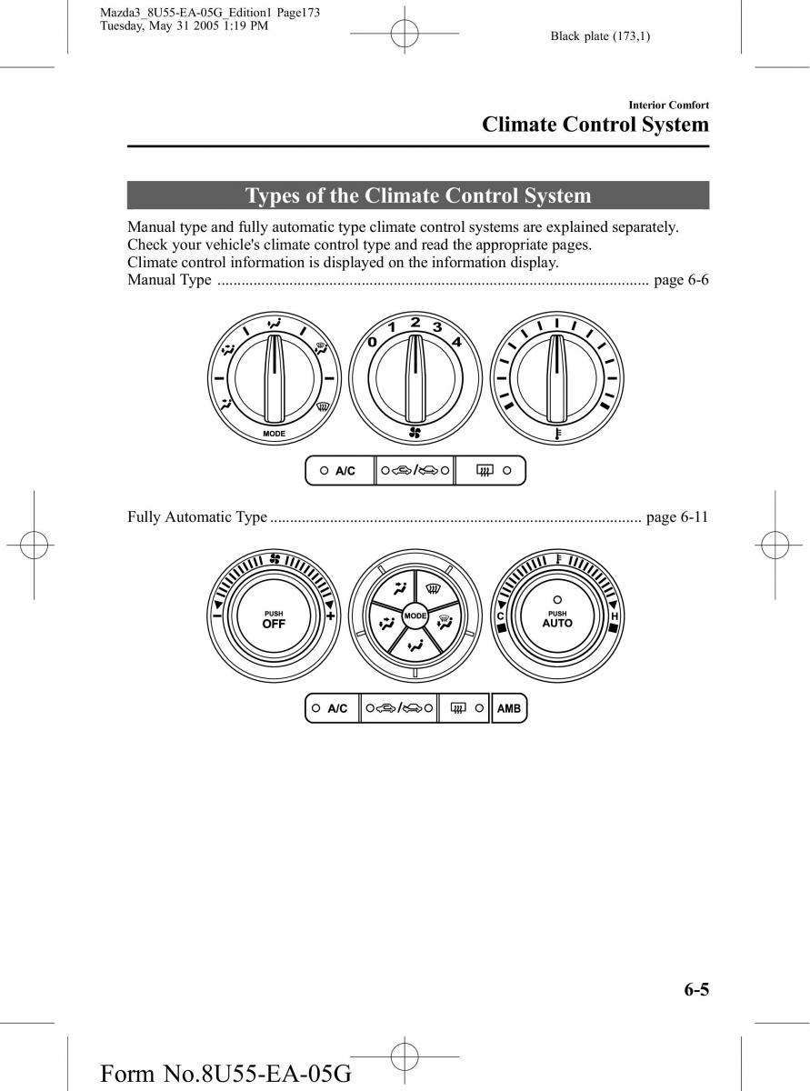 Mazda 3 I 1 owners manual / page 173