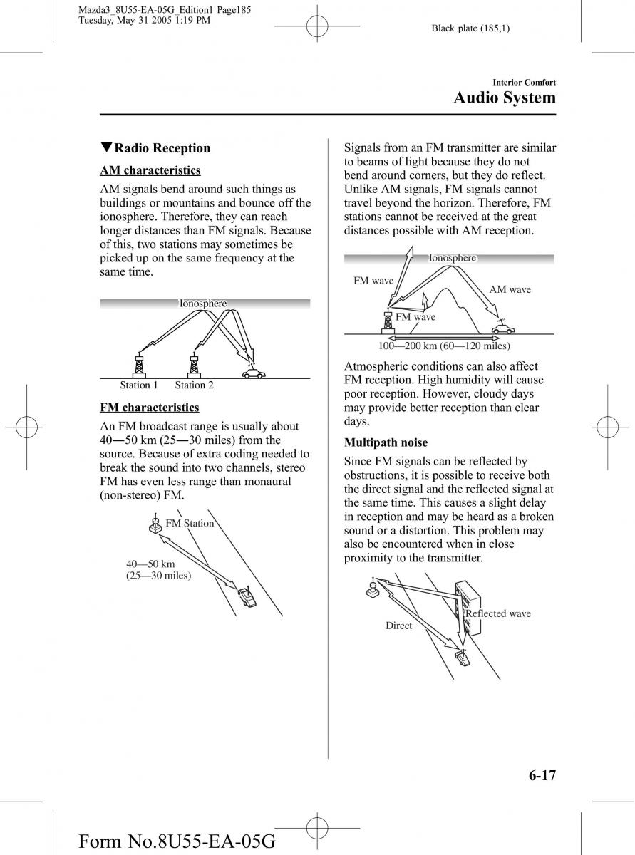 Mazda 3 I 1 owners manual / page 185