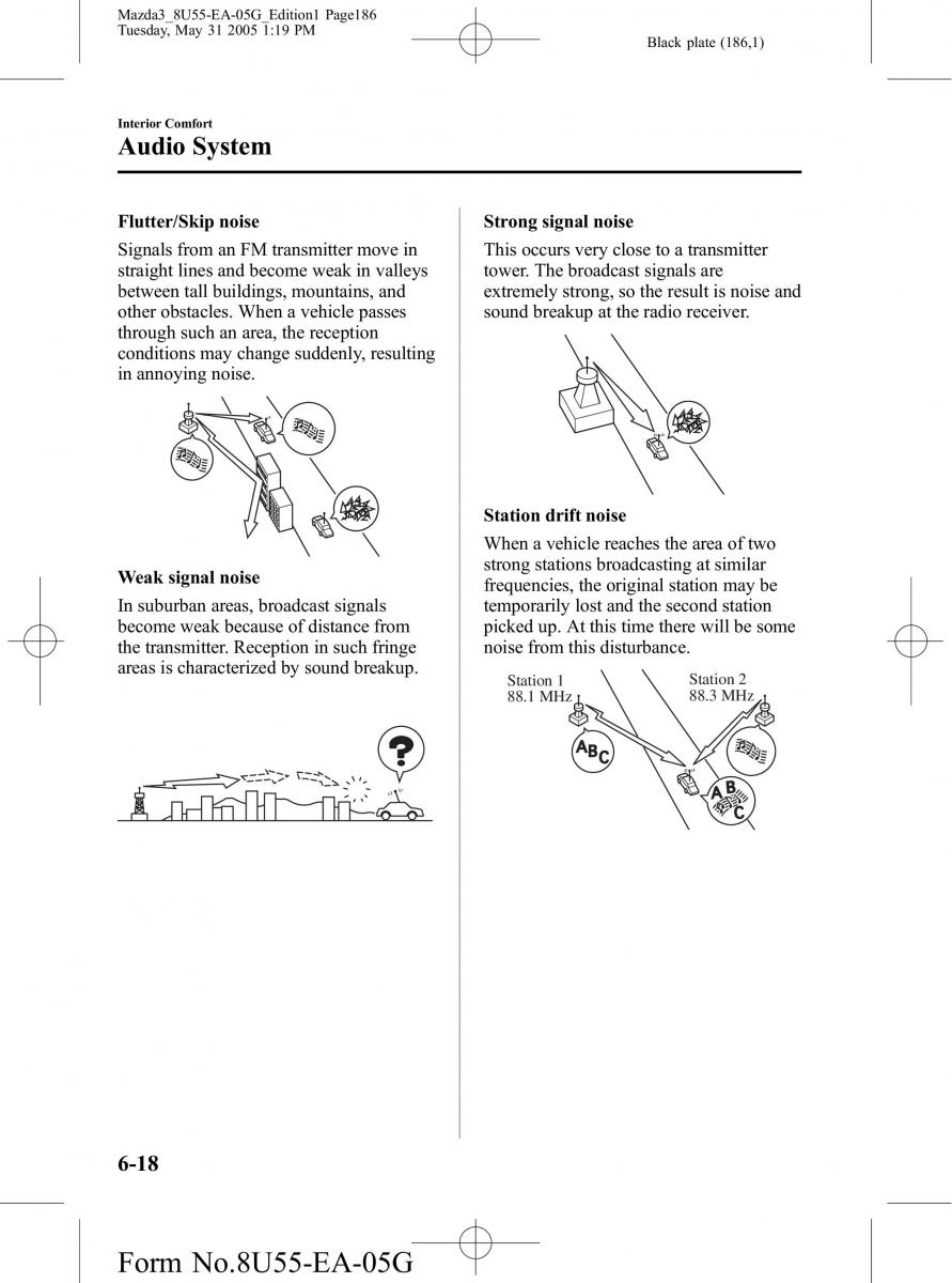 Mazda 3 I 1 owners manual / page 186