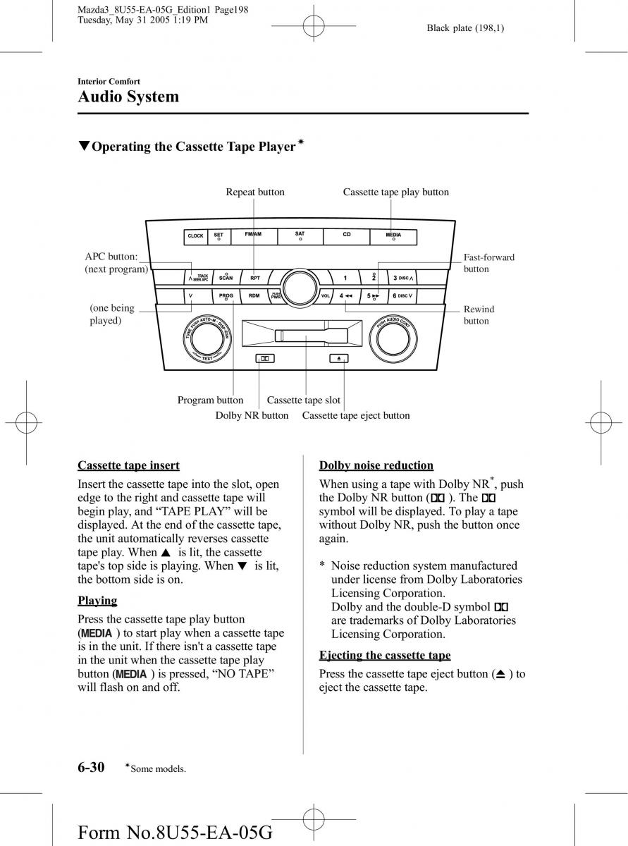 Mazda 3 I 1 owners manual / page 198