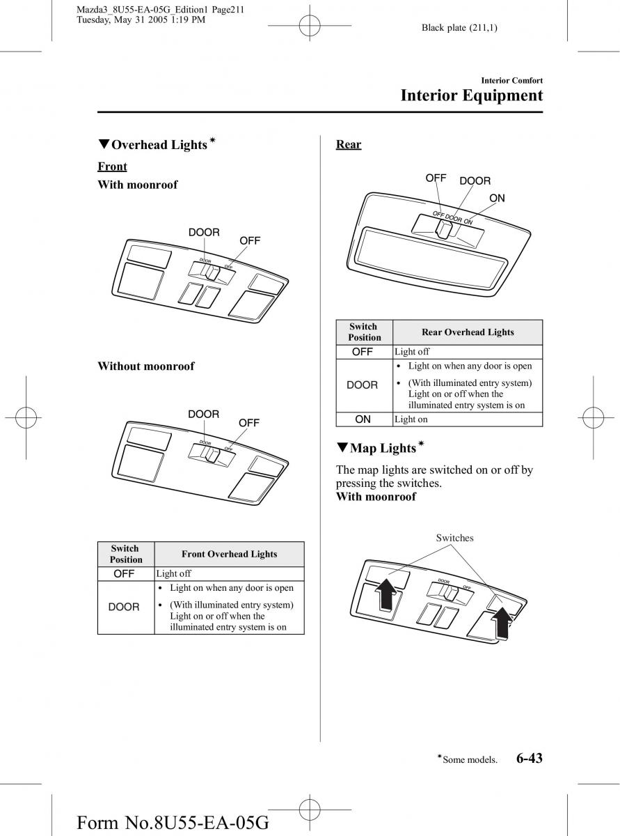 Mazda 3 I 1 owners manual / page 211