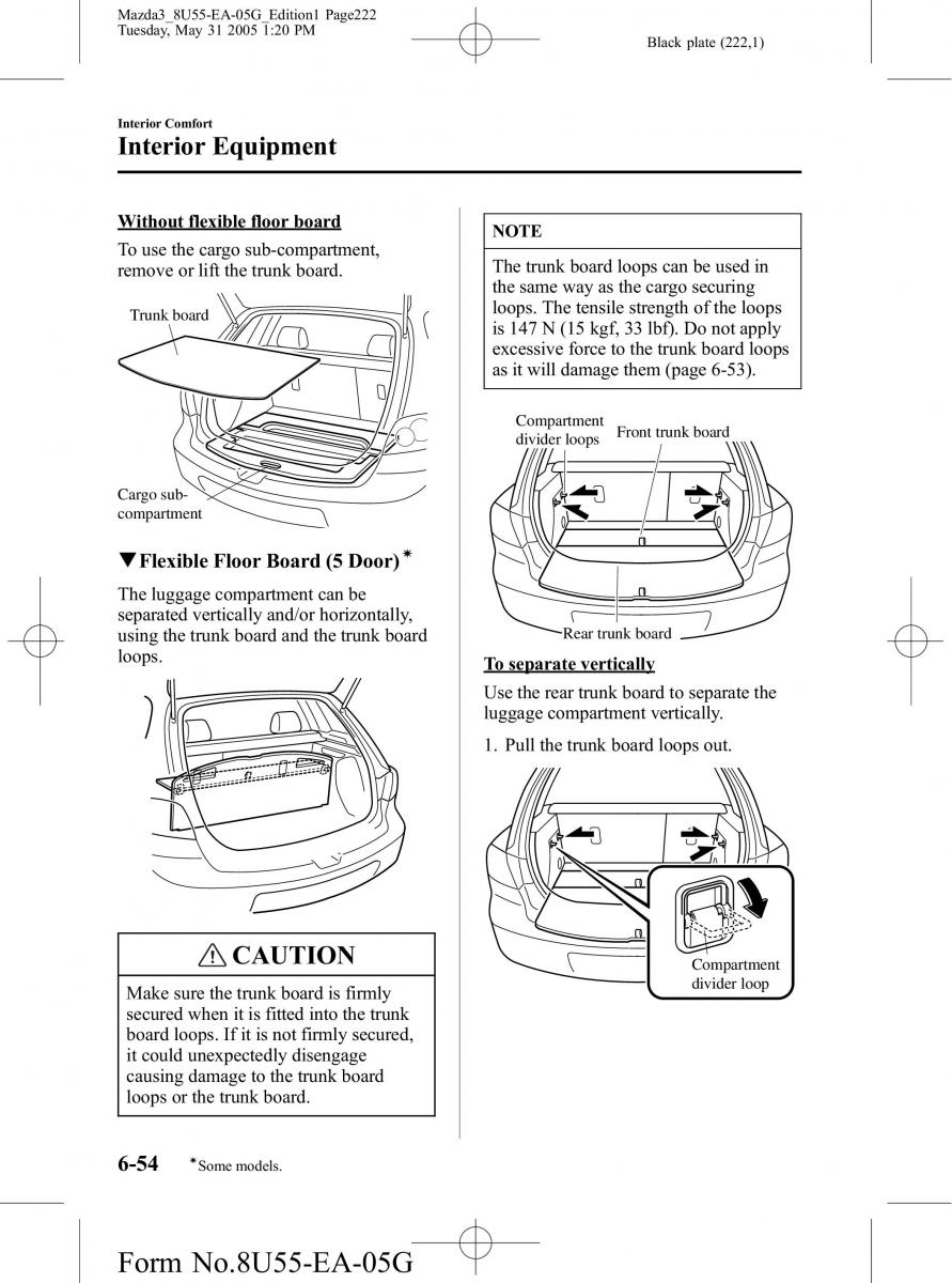 Mazda 3 I 1 owners manual / page 222