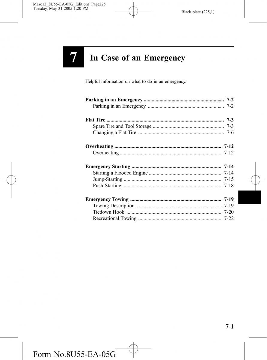 Mazda 3 I 1 owners manual / page 225