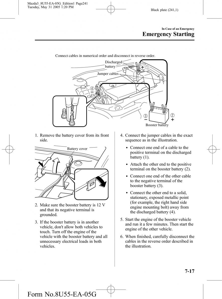 Mazda 3 I 1 owners manual / page 241