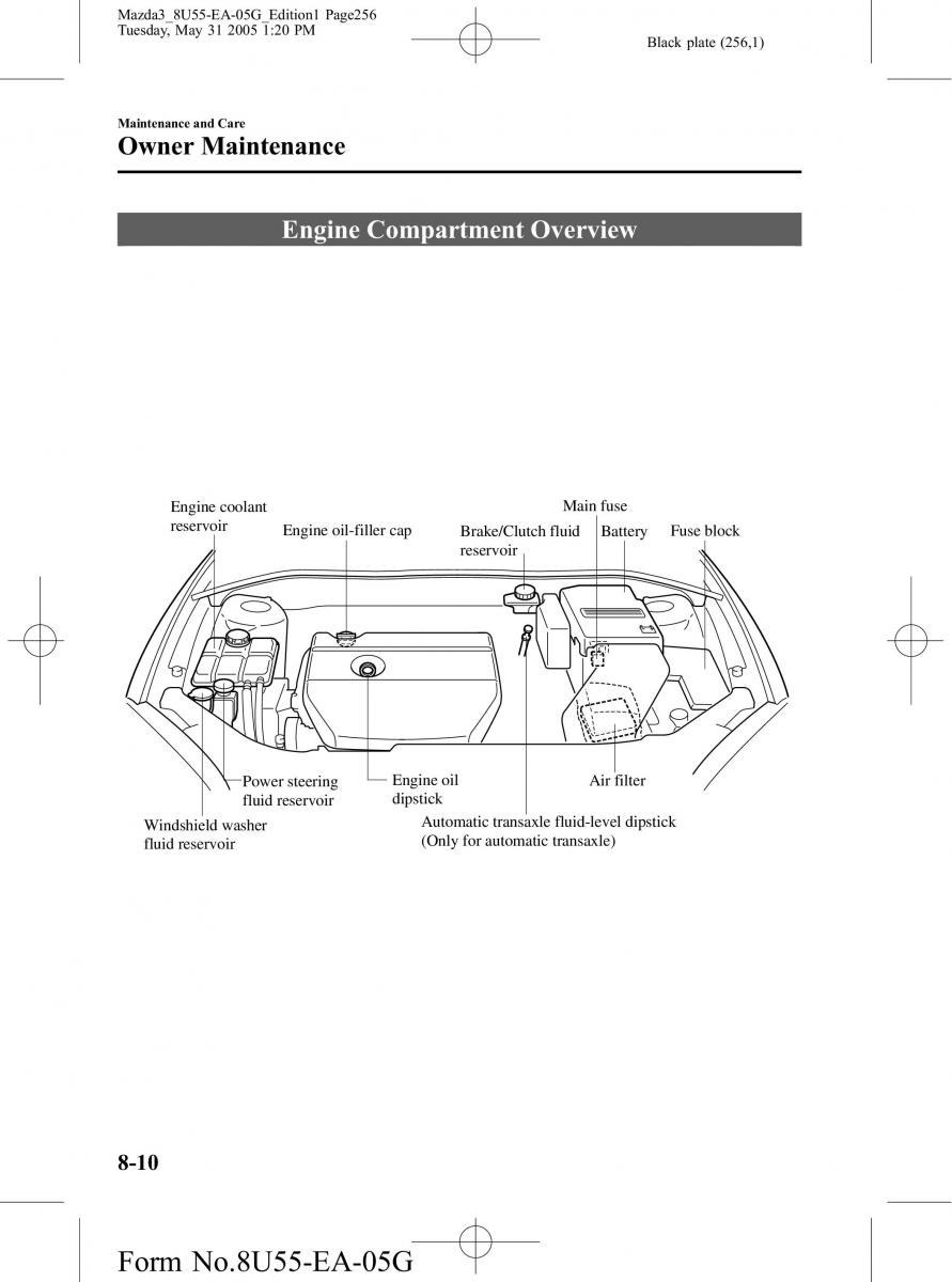 Mazda 3 I 1 owners manual / page 256