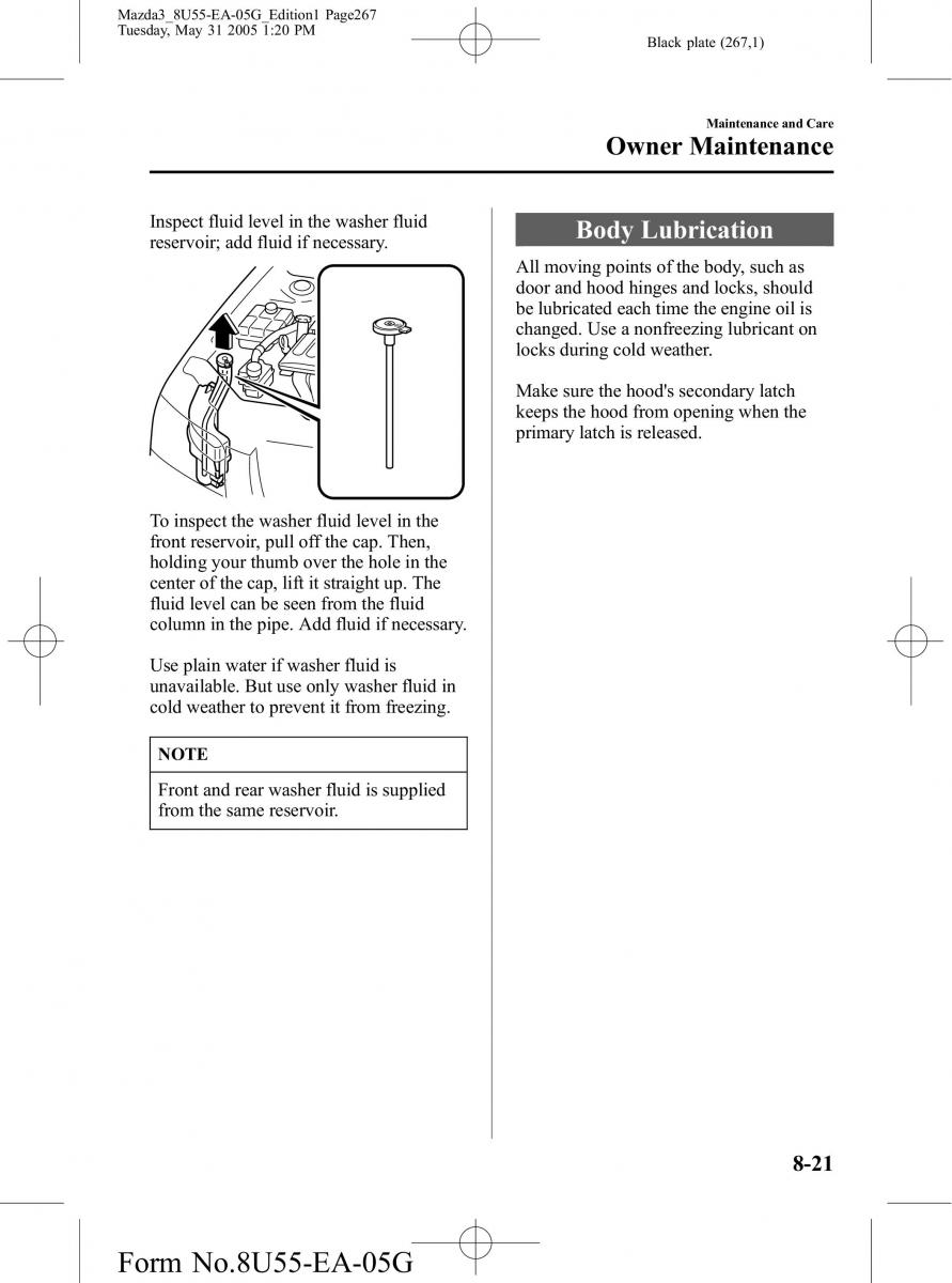 Mazda 3 I 1 owners manual / page 267