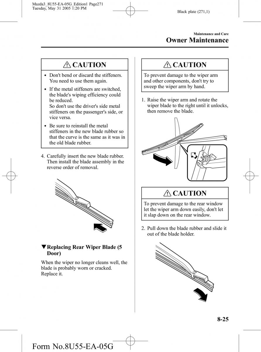 Mazda 3 I 1 owners manual / page 271